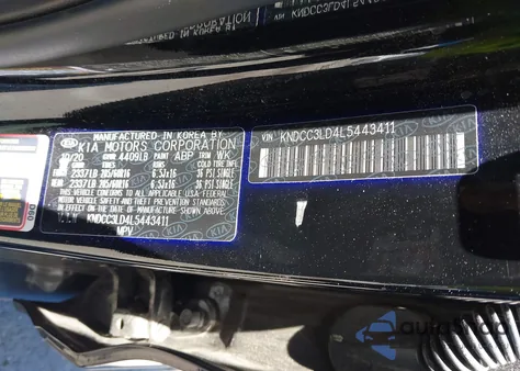 2020 Kia Niro Plug-In Hybrid Ex Premium from USA, damaged, VIN KNDCC3LD4L5443411